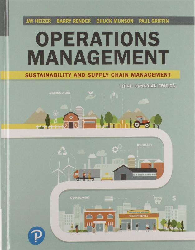 9780134838076 Operations Management: Sustainability And Supply Chain Manag