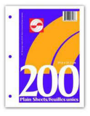 200 Plain Sheets