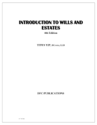 Introduction To Wills & Estates